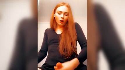 A Gorgeous Ginger T-girl In A Cumshot