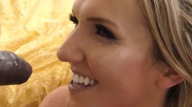 Tgirl Rides In An Interracial Couple After Cocksucking