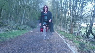 Public Cycle Path With Crossdressers