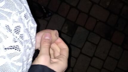 Ejaculation In Sandals At Night
