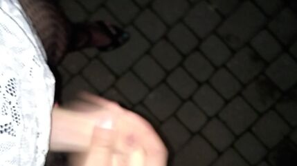 Ejaculation In Sandals At Night