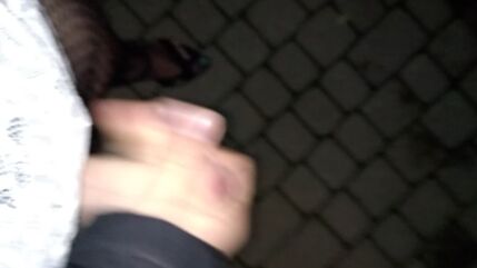 Ejaculation In Sandals At Night