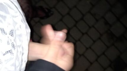 Ejaculation In Sandals At Night