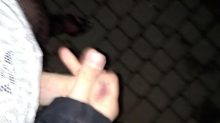 Ejaculation In Sandals At Night