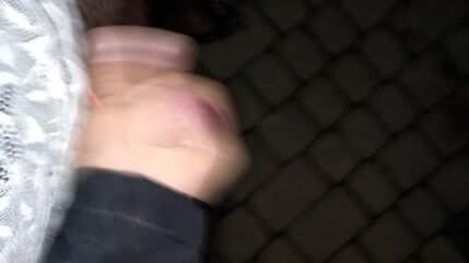 Ejaculation In Sandals At Night
