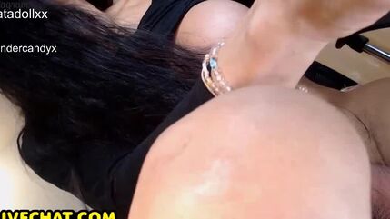 Dressed In Black With Big Tits, Shemale