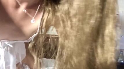 A Gorgeous Trans Girl Playing With Her Toys